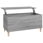 ZNTS Coffee Table Grey Sonoma 90x44.5x45 cm Engineered Wood 819586