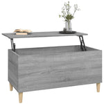 ZNTS Coffee Table Grey Sonoma 90x44.5x45 cm Engineered Wood 819586