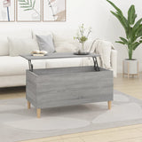 ZNTS Coffee Table Grey Sonoma 90x44.5x45 cm Engineered Wood 819586