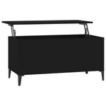 ZNTS Coffee Table Black 90x44.5x45 cm Engineered Wood 819589