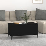 ZNTS Coffee Table Black 90x44.5x45 cm Engineered Wood 819589