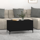 ZNTS Coffee Table Black 90x44.5x45 cm Engineered Wood 819589