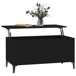 ZNTS Coffee Table Black 90x44.5x45 cm Engineered Wood 819589