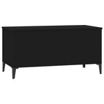 ZNTS Coffee Table Black 90x44.5x45 cm Engineered Wood 819589