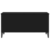 ZNTS Coffee Table Black 90x44.5x45 cm Engineered Wood 819589