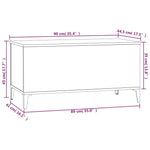 ZNTS Coffee Table Black 90x44.5x45 cm Engineered Wood 819589