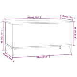 ZNTS Coffee Table Black 90x44.5x45 cm Engineered Wood 819589
