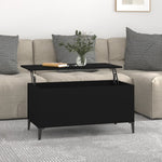 ZNTS Coffee Table Black 90x44.5x45 cm Engineered Wood 819589