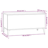 ZNTS Coffee Table Grey Sonoma 90x44.5x45 cm Engineered Wood 819594