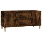 ZNTS TV Cabinet Smoked Oak 102x44.5x50 cm Engineered Wood 819601