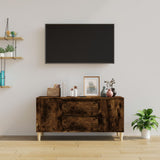 ZNTS TV Cabinet Smoked Oak 102x44.5x50 cm Engineered Wood 819601