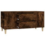 ZNTS TV Cabinet Smoked Oak 102x44.5x50 cm Engineered Wood 819601