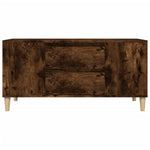 ZNTS TV Cabinet Smoked Oak 102x44.5x50 cm Engineered Wood 819601