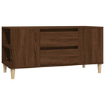 ZNTS TV Cabinet Brown Oak 102x44.5x50 cm Engineered Wood 819603