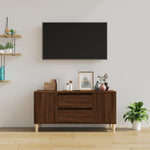 ZNTS TV Cabinet Brown Oak 102x44.5x50 cm Engineered Wood 819603