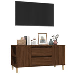 ZNTS TV Cabinet Brown Oak 102x44.5x50 cm Engineered Wood 819603