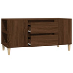 ZNTS TV Cabinet Brown Oak 102x44.5x50 cm Engineered Wood 819603