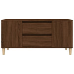 ZNTS TV Cabinet Brown Oak 102x44.5x50 cm Engineered Wood 819603