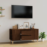 ZNTS TV Cabinet Brown Oak 102x44.5x50 cm Engineered Wood 819603