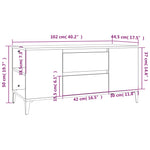 ZNTS TV Cabinet Grey Sonoma 102x44.5x50 cm Engineered Wood 819610