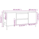 ZNTS TV Cabinet Grey Sonoma 102x44.5x50 cm Engineered Wood 819610