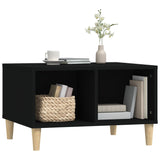 ZNTS Coffee Table Black 60x50x36.5 cm Engineered Wood 821029
