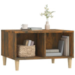 ZNTS Coffee Table Smoked Oak 60x50x36.5 cm Engineered Wood 821033