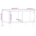 ZNTS Coffee Table Smoked Oak 60x50x36.5 cm Engineered Wood 821033