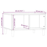 ZNTS Coffee Table Smoked Oak 60x50x36.5 cm Engineered Wood 821033