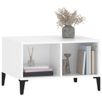 ZNTS Coffee Table White 60x50x36.5 cm Engineered Wood 821036