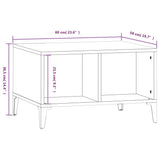 ZNTS Coffee Table White 60x50x36.5 cm Engineered Wood 821036