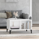 ZNTS Coffee Table White 60x50x36.5 cm Engineered Wood 821036