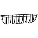 ZNTS Wall Troughs 2 pcs with Coco Liners Black 76x21x16 cm Steel 319355