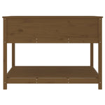 ZNTS Planter with Shelf Honey Brown 111.5x111.5x81 cm Solid Wood Pine 823804