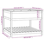 ZNTS Planter with Shelf Honey Brown 111.5x111.5x81 cm Solid Wood Pine 823804