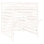 ZNTS Composter White 82.5x82.5x99.5 cm Solid Wood Pine 823816