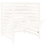 ZNTS Composter White 82.5x82.5x99.5 cm Solid Wood Pine 823816