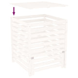 ZNTS Composter White 82.5x82.5x99.5 cm Solid Wood Pine 823816