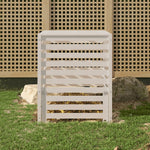 ZNTS Composter White 82.5x82.5x99.5 cm Solid Wood Pine 823816