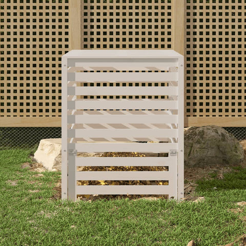 ZNTS Composter White 82.5x82.5x99.5 cm Solid Wood Pine 823816