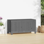 ZNTS Garden Storage Box Grey 115x49x60 cm Solid Wood Pine 823838