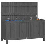 ZNTS Garden Storage Box Grey 115x49x60 cm Solid Wood Pine 823838