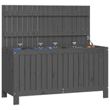 ZNTS Garden Storage Box Grey 115x49x60 cm Solid Wood Pine 823838