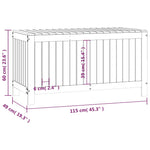 ZNTS Garden Storage Box Grey 115x49x60 cm Solid Wood Pine 823838