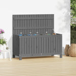 ZNTS Garden Storage Box Grey 115x49x60 cm Solid Wood Pine 823838