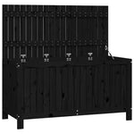 ZNTS Garden Storage Box Black 121x55x64 cm Solid Wood Pine 823847