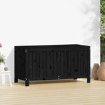 ZNTS Garden Storage Box Black 121x55x64 cm Solid Wood Pine 823847
