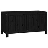 ZNTS Garden Storage Box Black 121x55x64 cm Solid Wood Pine 823847