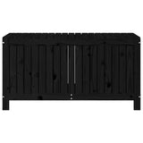 ZNTS Garden Storage Box Black 121x55x64 cm Solid Wood Pine 823847