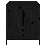 ZNTS Garden Storage Box Black 121x55x64 cm Solid Wood Pine 823847